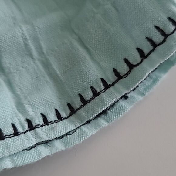 $245 TANYA TAYLOR smocked peasant puff green dot long sleeve top MEDIUM M NWT - Picture 9 of 13